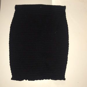 stretchy ruched midi skirt